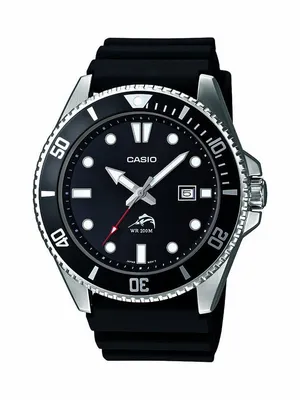 Casio Men's Black Dive-Style Sport Watch MDV106-1AV - Walmart.com