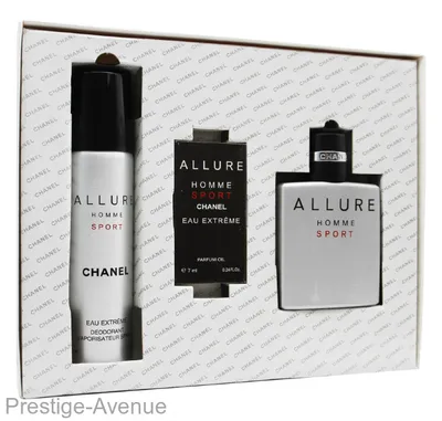 Набор (edt/20ml + refill/2x20ml) Chanel Allure homme Sport | Makeup.md