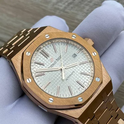 Часы наручные Audemars Piguet Royal Oak Gold-White премиального ААА класса  Купить на lux-bags