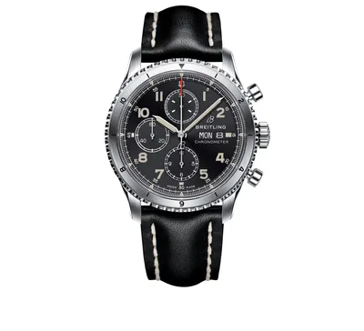 Часы Aviator 8 Chronograph Breitling Aviator 8 A13316101B1X1, 43 мм, сталь,  хронограф | Mercury