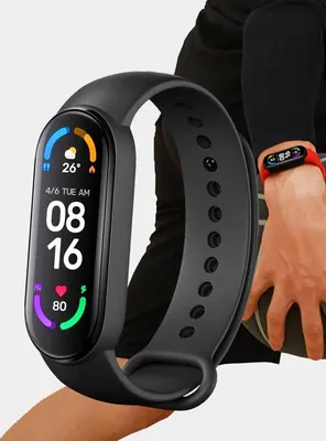 Умные часы и фитнес-браслет XIAOMI Mi Smart Band 7, цвет черный