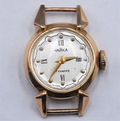 Часы Чайка СССР позолоченные, 1977 год, новые