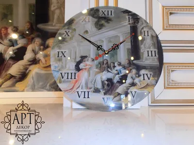Часы декупаж из стекла - Арт Декор