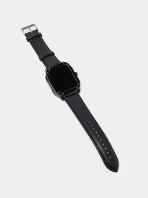 Умные часы для мужчин, черного цвета, с стальной ремешком купить по низким  ценам в интернет-магазине Uzum (667140)