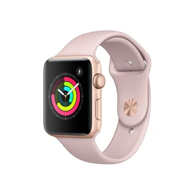 Apple Watch Series 3, 42 мм, корпус из золотистого алюминия, спортивный  ремешок цвета «розовый песок» купить в Москве. Цена 18 980 ₽:  характеристики, отзывы, обзор, фото - MSK-Apple.ru