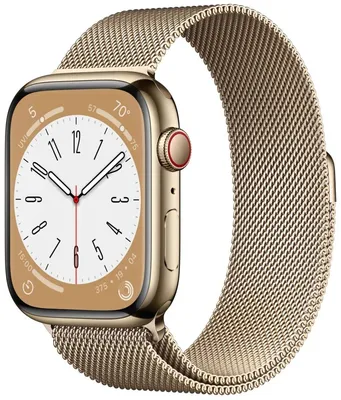 Apple Watch Series 8 41 мм Gold Stainless Steel Case Gold Milanese Loop