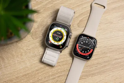 Купить Apple Watch 7 стальные золото 45mm band белый в Москве цена