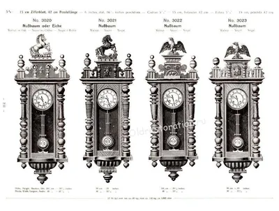 Старинные настенные часы Густав Беккер / Gustav Becker