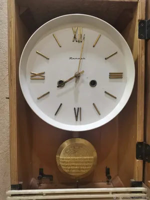 Механические настенные часы Янтарь с боем после репассажа и сборки -  art-time