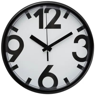 Часы настенные кварцевые ИКЕА ЮККЕ, белый/черный — купить в  интернет-магазине по низкой цене на Яндекс Маркете