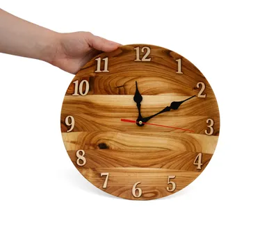 Часы настенные интерьерные большие 40 см/ деревянные/дерево/ с цифрами,  бесшумные в магазине «polinium.» на Ламбада-маркете
