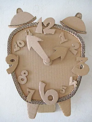 Vintage wall clock by their hands of cardboard DIY - YouTube