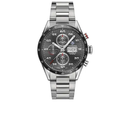 Часы Calibre 16 TAG Heuer Carrera CV2A1U.BA0738, 43 мм, сталь, хронограф |  Mercury