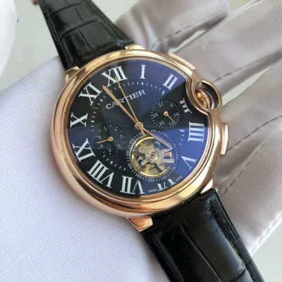 Часы Cartier Ballon Bleu de Cartier Tourbillon Black/Gold копия, купить в  Украине, низкая цена реплики - интернет-магазин Kronos