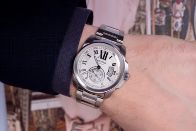 Часы Cartier Calibre De 42mm 3389 (30127) купить в Москве, выгодная цена -  ломбард на Кутузовском