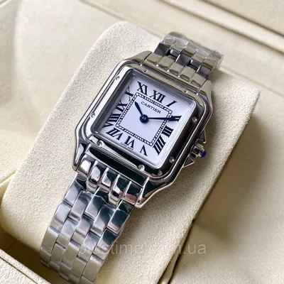 Женские часы Cartier Panthère de Cartier 27 mm наручные кварцевые  квадратные на стальном браслете (ID#1992095908), цена: 7260 ₴, купить на  Prom.ua