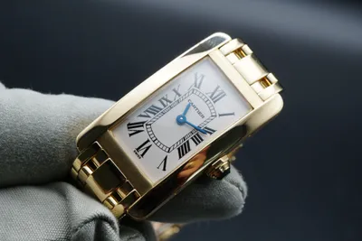 Часы Cartier Tank Americaine Small Gold W26015K2 【Выгодная цена】 - купить у  DJONWATCH