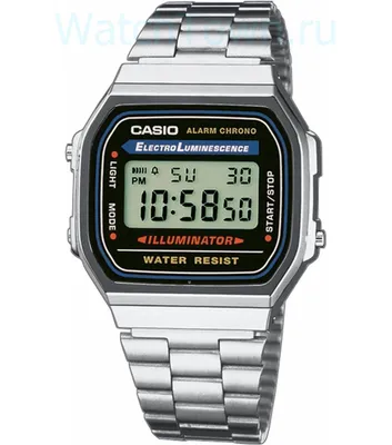 МУЖСКИЕ наручные часы Casio A-168WA-1 в Москве. КВАРЦЕВЫЕ Casio A-168WA-1