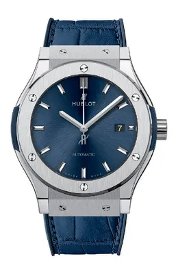 Мужские бесцветные часы classic fusion blue titanium HUBLOT купить в  интернет-магазине ЦУМ, арт. 542.NX.7170.LR