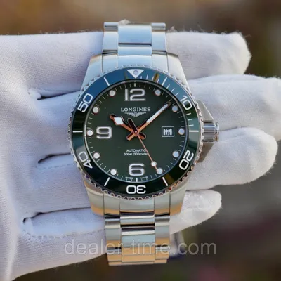 Мужские Часы LONGINES L3.781.4.06.6 Hydro Conquest 41mm Green Dial  Automatic (ID#1410785432), цена: 69130 ₴, купить на Prom.ua