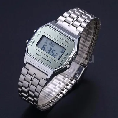 Ретро часы Casio F91W унисекс, винтажные светодиодный цифровые электронные  в стиле милитари, со стальным ремешком касио монтана | AliExpress
