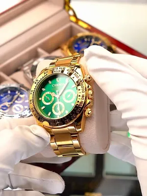 Новые роскошные мужские часы ТОП-бренда с коробкой, мужские золотые часы,  мужские деловые часы, светящиеся водонепроницаемые мужские кварцевые часы –  купить по низким ценам в интернет-магазине Joom
