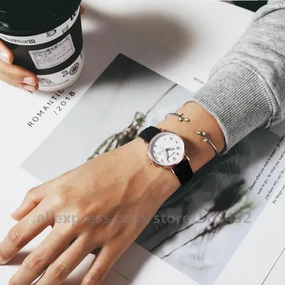 Женские кварцевые наручные часы, женские модные золотистые маленькие часы,  2024, женские часы с ремешком на руку, простые новые женские часы |  AliExpress