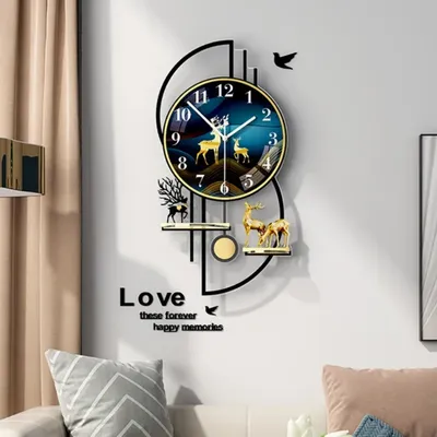 Большие настенные часы с настенной росписью для кухни, электронные  роскошные декоративные настенные часы, стильные часы, настенные украшения  для дома | AliExpress