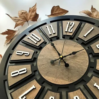 Купить Декоративные деревянные настенные часы для гостиной, дома, кухни,  спальни, бесшумный механизм, часы | Joom