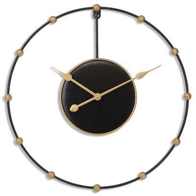 Часы настенные Letty Home, большие, черные, самоклеящиеся, бесшумные часы  на стену в гостиную, спальню, кухню - купить по низкой цене в  интернет-магазине OZON (709162171)