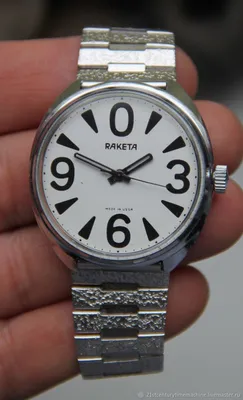 Часы \"Ракета СССР\" с посеребренным циферблатом