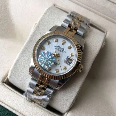 Часы Rolex Datejust Pearl 31mm Silver-Gold/White копия, купить в Украине,  низкая цена реплики - интернет-магазин Kronos