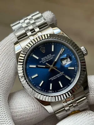 Швейцарские часы Rolex Datejust Silver-Blue. Топ качество: 6 150 грн. -  Наручные часы Харьков на Olx