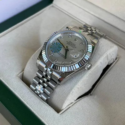 Часы Rolex Datejust Diamond 40 mm Silver-Grey премиального ААА класса  Купить на lux-bags