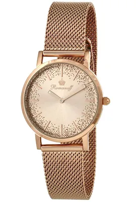 Наручные часы женские Romanoff 4595LB7 золотистые - купить в ООО Часовая  компания \"Романофф\", цена на Мегамаркет