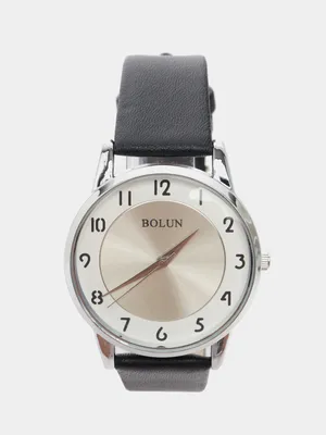 Spoo-Design | 40mm - Часы Moonphase с коричневым или черным кожаным ремешком  | Мужские наручные часы