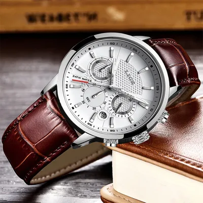 Женские наручные часы с кожаным ремешком купить по цене 380 ₽ в  интернет-магазине KazanExpress