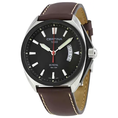 Certina DS Royal Black Dial Men's Brown Leather Watch C010.410.16.051.00 |  eBay