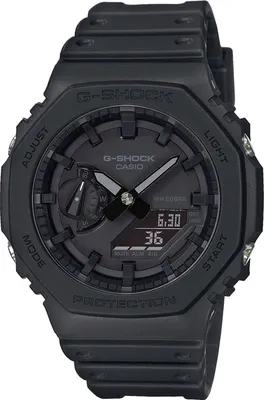 Японские наручные часы Casio G-Shock GA-2100-1A1 мужские кварцевые  спортивные часы Касио Джи шок черные с подсветкой, противоударные,  электронные, с водозащитой и секундомером - купить с доставкой по выгодным  ценам в интернет-магазине OZON (