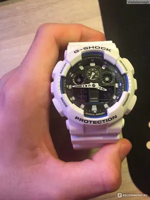 Наручные часы Casio G-shock GA-100B-7A - «Белые часы Casio G-Shock» | отзывы