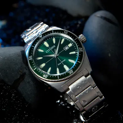Часы наручные Citizen Eco-Drive мужские, оригинальные светящиеся Роскошные  деловые, с зеленым водным призраком, водонепроницаемые часы с Eco-Drive |  AliExpress