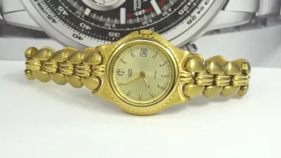 Citizen Elegance GN-4-S 5 Date Gold Tone Stainless Steel Dress Women's  Watch | eBay