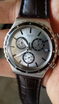 Швейцарские часы с хронографом Swatch Irony V8 42 мм коричневая кожа 8,5  дюйма SR936SW 199 долл. США 91661478840 | eBay