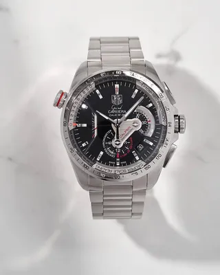 TAG Heuer Grand Carrera Calibre 36 RS. Двойной сложности застежка.  Циферблат - Черный.