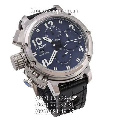 Часы U-Boat Italo Fontana Chimera Chronograph Black/Silver/Blue-White  копия, купить в Украине, низкая цена реплики - интернет-магазин Kronos