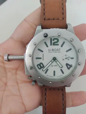 Мужские наручные часы с черным силиконовым ремешком U-boat 8038 Classico  Automatic U1001 47mm 100ATM — купить недорого с доставкой, 791164