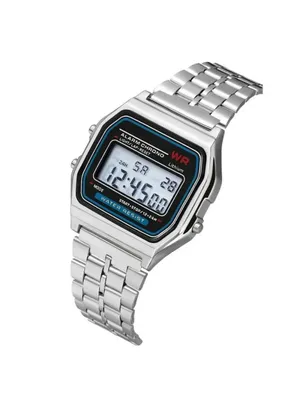 Часы наручные электронные ХИТ 90-Х стиль CASIO VINTAGE металлический  браслет Часы кварцевые унисекс Casual Deli 40150949 купить в  интернет-магазине Wildberries