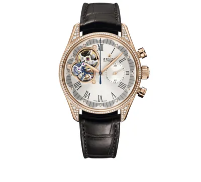 Часы Chronomaster Lady Diamonds ZENITH El Primero 22.2151.4062/01.C713, 38  мм, розовое золото, хронограф | Mercury