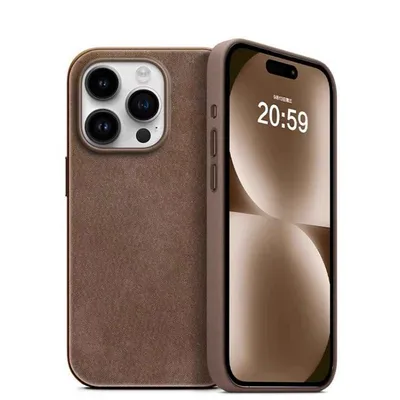 Купить Тонкий тканый кожаный чехол для IPhone 15 Pro Max 14 13, магнитное  беспроводное зарядное устройство, силиконовый противоударный защитный чехол  | Joom