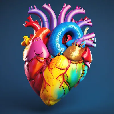 Человеческое сердце в красивых разных…» — создано в Шедевруме